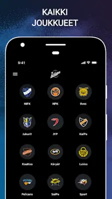 Liiga android App screenshot 1